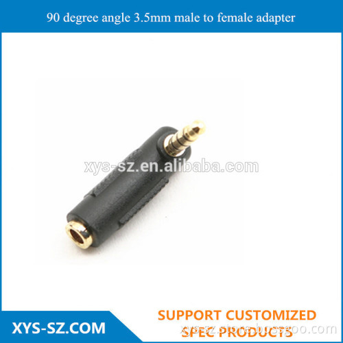 90 degree angle 3.5mm male to female adapter